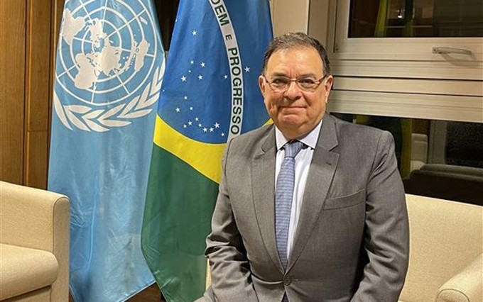 El presidente de la 41ª Conferencia General de la Unesco, Santiago Irazabal Mourão. (Fotografía: VNA)