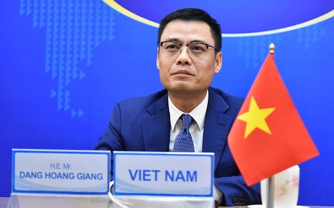 El vicecanciller vietnamita Dang Hoang Giang (Fotografía: VNA)