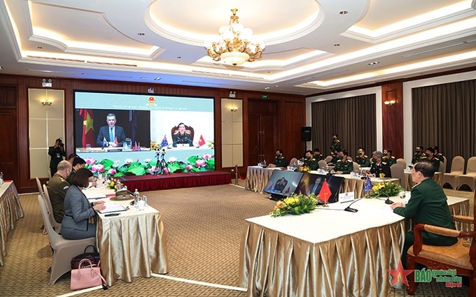 Escena de la reunión (Fotografía: qdnd.vn)