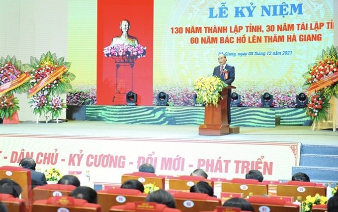 El presidente vietnamita, Nguyen Xuan Phuc, en el evento (Fotografía: VNA)