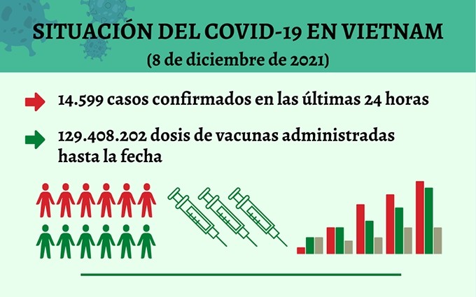 Infografía: Actualización sobre la situación del Covid-19 en Vietnam - 8 de diciembre