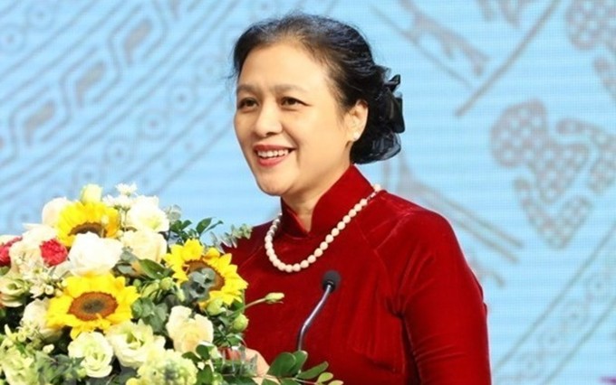 La embajadora Nguyen Phuong Nga, presidenta de la Unión de Organizaciones de Amistad de Vietnam. (Fotografía: VNA)