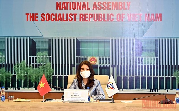 Le Thu Ha, miembro de la Comisión de Asuntos Exteriores de la Asamblea Nacional de Vietnam. (Fotografía: Nhan Dan)