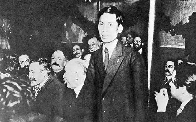 Ho Chi Minh, bajo el nombre de Nguyen Ai Quoc, fue el único representante de Indochina que asistió al XVIII Congreso del Partido Socialista Francés, celebrado el 25 de diciembre de 1920 en la ciudad de Tours (Fotografía: Archivo/ VNA)