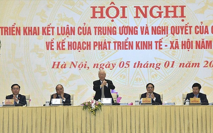 El secretario general del Partido Comunista de Vietnam, Nguyen Phu Trong, asiste al evento (Fotografía: Tran Hai)