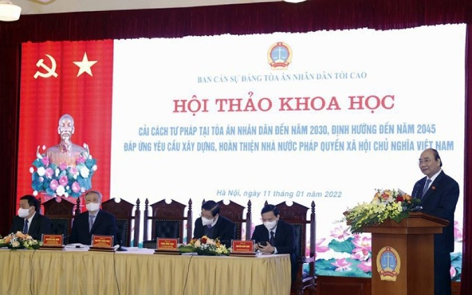  El presidente de Vietnam, Nguyen Xuan Phuc en el evento.