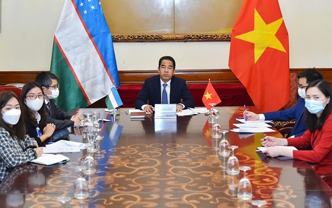 El viceministro de Relaciones Exteriores de Vietnam To Anh Dung copreside la consulta política. (Fotografía: baoquocte.vn)