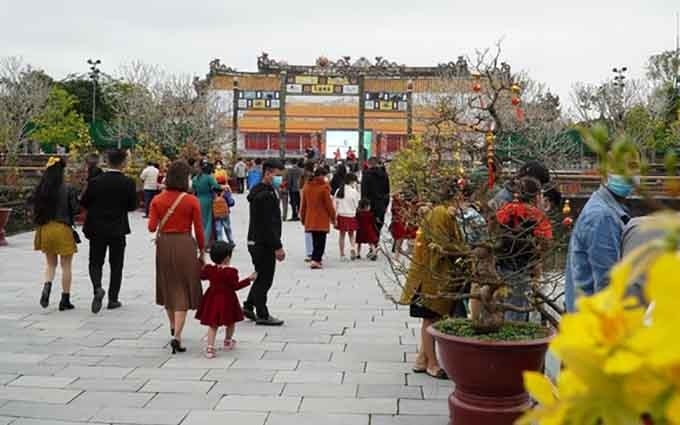 Número de turistas a Hue aumenta casi tres veces durante las vacaciones de Tet. (Fotografía: Servicio de Turismo de Thua Thien-Hue)