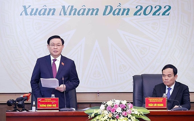 El presidente de la Asamblea Nacional de Vietnam, Vuong Dinh Hue en el evento. (Fotografía: baotainguyenmoitruong.vn)