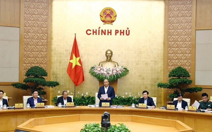 La reunión ordinaria de gobierno de Vietnam de febrero de 2019. (Fotografía: VNP)