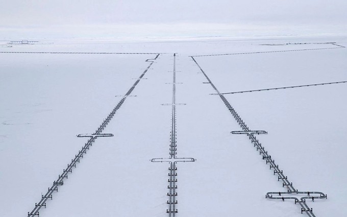 Tuberías de la corporación Gazprom en una planta de gas en Rusia. (Fotografía: Reuters)