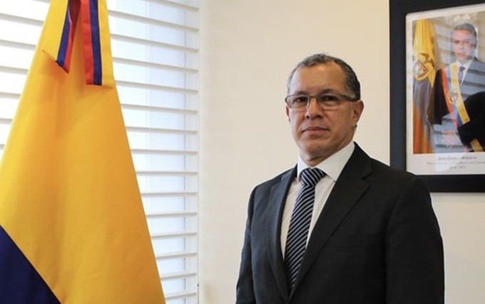 El embajador de Colombia en Hanói, Miguel Ángel Rodríguez Melo. (Fotografía: VNA)