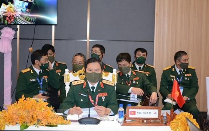 La delegación militar de alto nivel de Vietnam. (Fotografía: VNA)