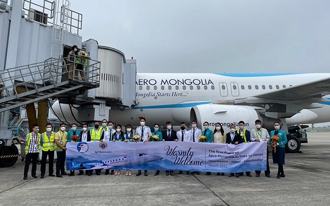 Se realiza el primer vuelo de Mongolia a Vietnam desde el estallido del Covid-19. (Fotografía: Embajada de Vietnam en Mongolia)