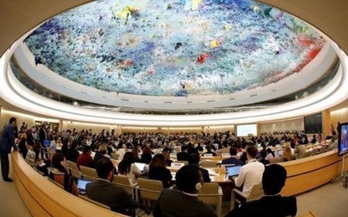 Escena de la reunión del Consejo de Derechos Humanos de la ONU (Fuente: telesurenglish)