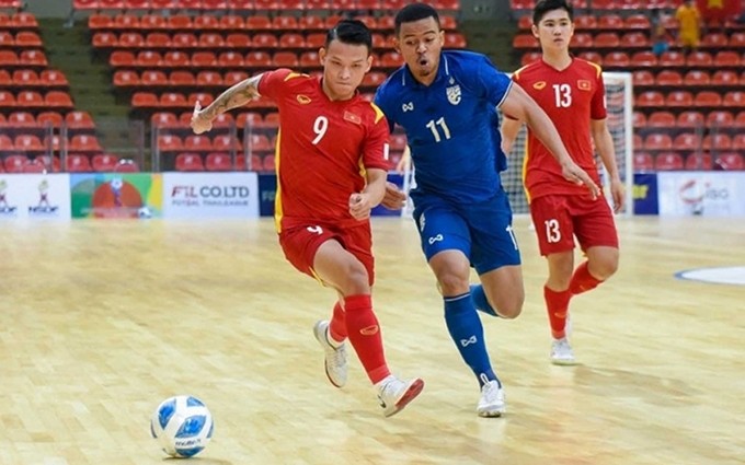 Vietnam pierde ante Tailandia en la semifinal del Campeonato de Futsal de la AFF. (Fotografía: Federación de Fútbol de Vietnam)