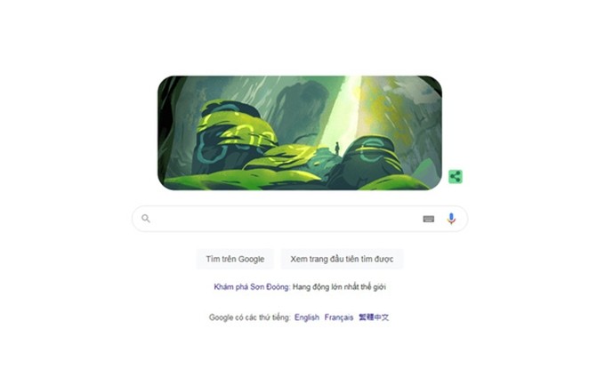 Google Doodle honra a la cueva Son Doong de Vietnam