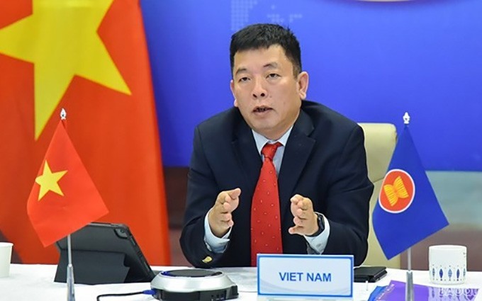 El embajador Vu Ho, jefe interino de la delegación de altos funcionarios de Vietnam a cargo de los asuntos de la Asean (Foto: VNA)