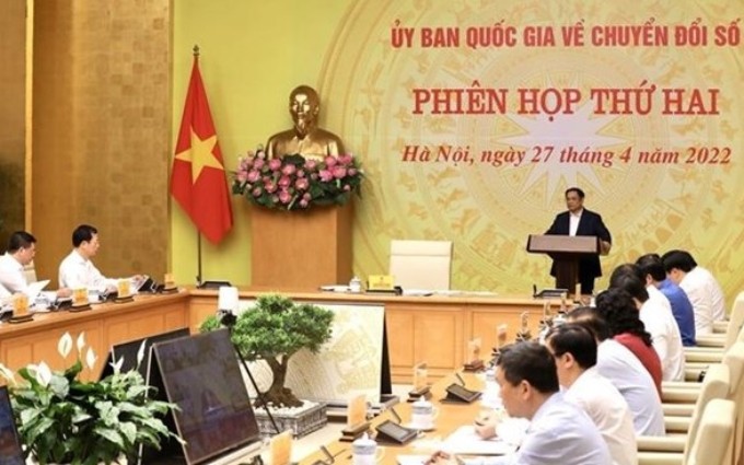 El primer ministro de Vietnam, Pham Minh Chinh, interviene en la cita (Fuente: VNA)