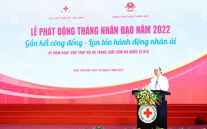 El presidente de Vietnam, Nguyen Xuan Phuc habla en el evento. (Fotografía: vpctn.gov.vn)