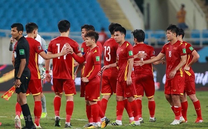 Jugadores de la selección nacional de Vietnam. (Fotografía: VNA)