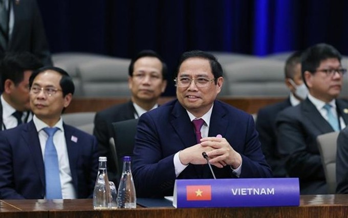 El primer ministro de Vietnam, Pham Minh Chinh, en la Cumbre (Foto: VNA)
