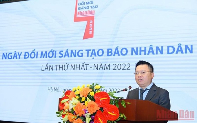 Le Quoc Minh habla en el evento. (Fotografía: Nhan Dan)