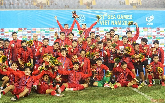 La selección vietnamita de fútbol masculino sub-23. (Fotografía: Nhan Dan)