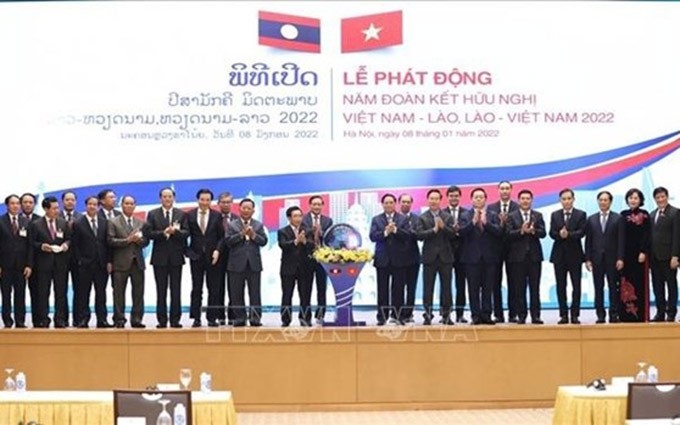 Ceremonia de lanzamiento del Año de Amistad y Solidaridad entre Vietnam y Laos en 2022. (Fotografía: VNA)