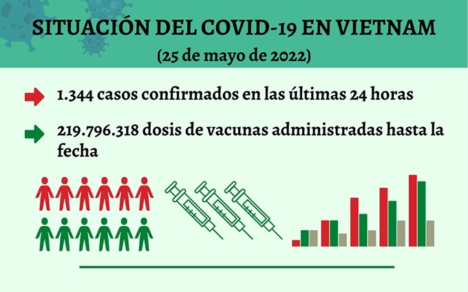 Infografía: Actualización sobre la situación del Covid-19 en Vietnam - 25 de mayo de 2022