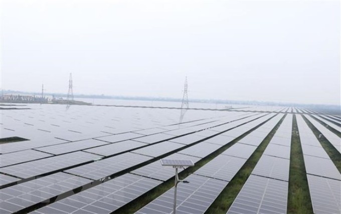 La planta de energía solar Gio Thanh 1, en la provincia vietnamita de Quang Tri (Foto: VNA)