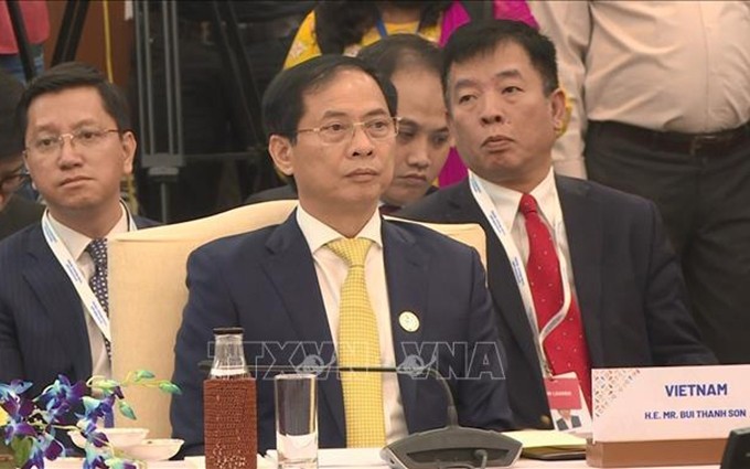 El ministro de Relaciones Exteriores de Vietnam, Bui Thanh Son, en el evento. (Fotografía: VNA)