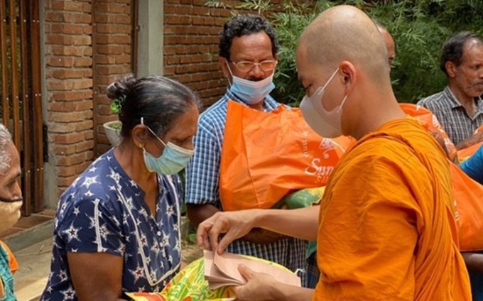 Sangha Budista de Vietnam ofrece asistencia al pueblo de Sri Lanka. (Fotografía: VNA)