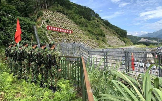 Vietnam y China realizan patrullaje conjunto en área fronteriza. (Fotografía: VNA) 
