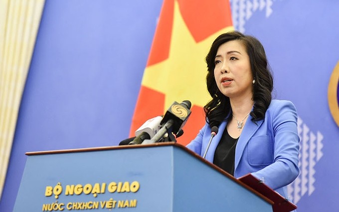 La portavoz del Ministerio de Relaciones Exteriores de Vietnam, Le Thi Thu Hang.