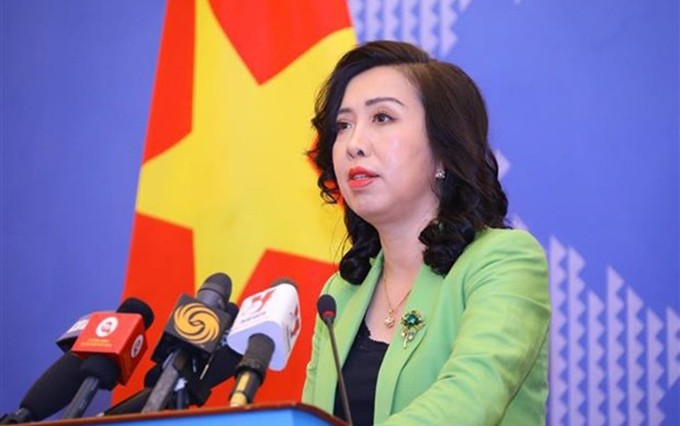 La portavoz del Ministerio de Relaciones Exteriores de Vietnam, Le Thi Thu Hang. (Fotografía: VNA)