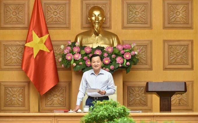 El viceprimer ministro de Vietnam, Le Minh Khai habla en el evento. (Fotografía: VGP)