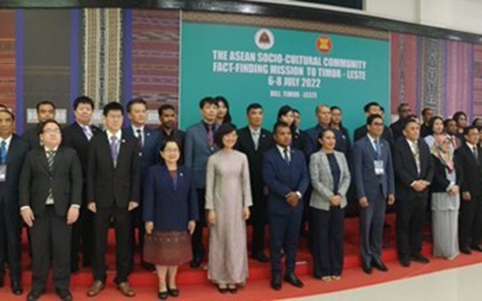 Misión de investigación de la Comunidad Sociocultural de la Asean (ASCC) en Timor-Leste. (Fotografía: VNA) 