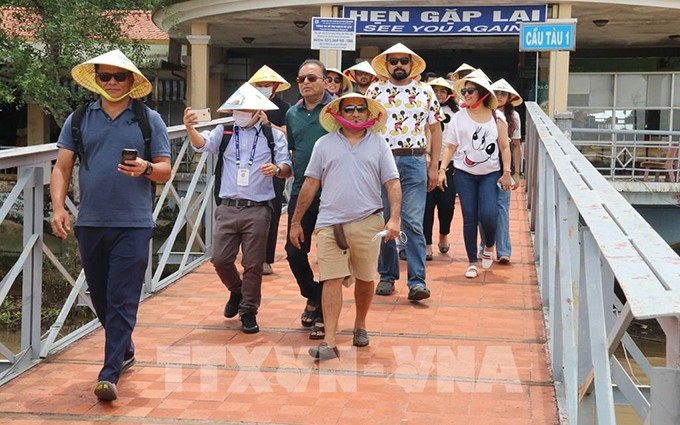 Turistas indios en Tien Giang. (Fotografía: VNA)