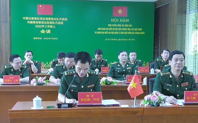 La parte vietnamita en la reunión. (Fotografía: thoidai.com.vn)