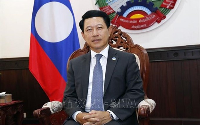 El viceprimer ministro y canciller de Laos, Saleumasay Kommasith. (Fotografía: VNA) 