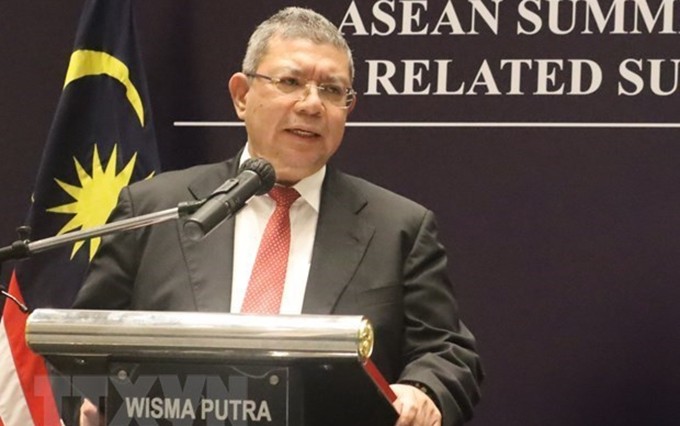El ministro de Relaciones Exteriores de Malasia, Saifuddin Abdullah. (Fotografía: VNA)