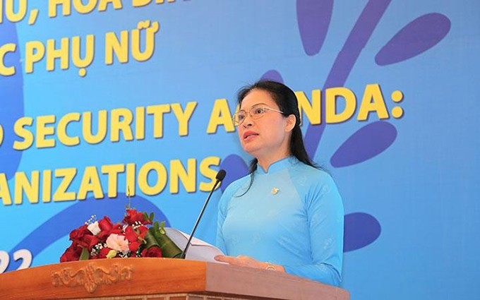 La presidenta de la Unión de Mujeres de Vietnam, Ha Thi Nga. (Fotografía: Nhan Dan)