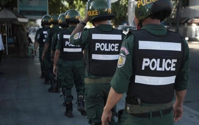 Fuerzas policiales de Camboya. (Fotografía: AP)