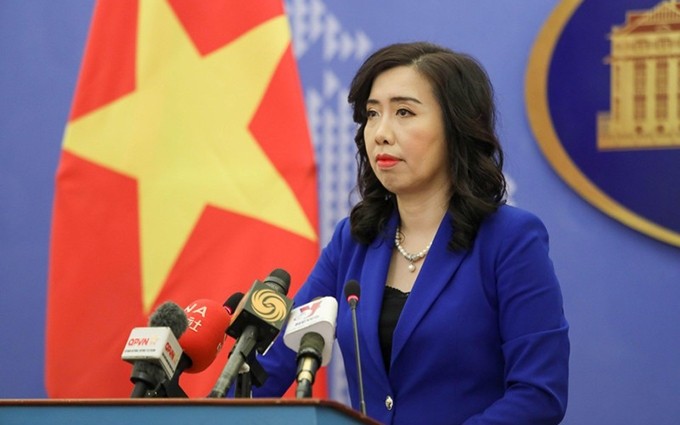 La portavoz del Ministerio de Relaciones Exteriores de Vietnam, Le Thi Thu Hang.