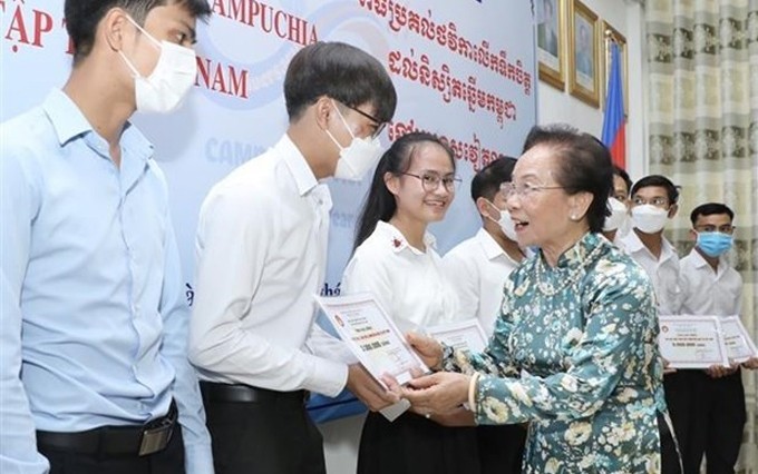 La exvicepresidenta Nguyen Thi Doan en el evento. (Fotografía: VNA)