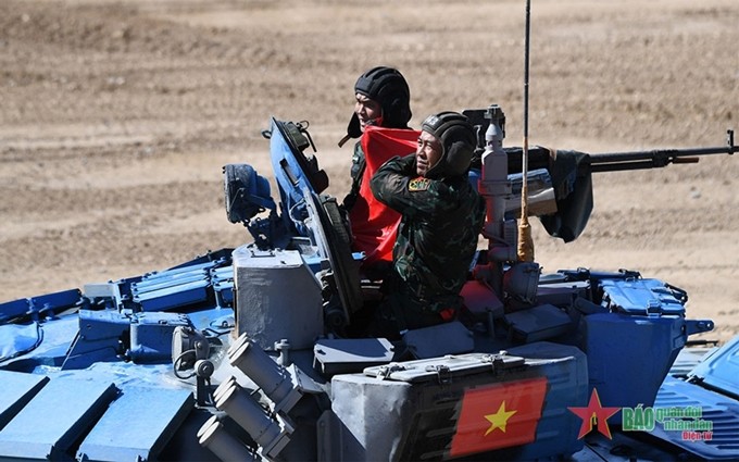 El equipo de tanque de Vietnam alcanza resultados alentadores en semifinales de los Army Games. (Fotografía: qdnd.vn)