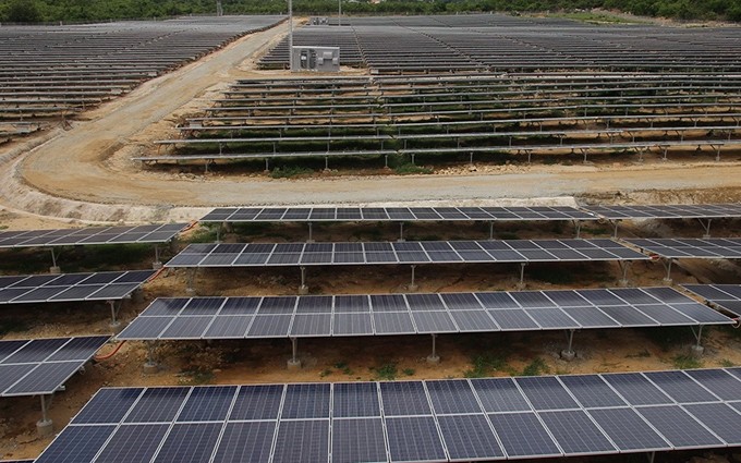 El parque solar de Phuoc Huu-Dien Luc 1. (Fotografía: tuoitre.vn/Minh Tran)