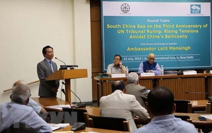 El embajador vietnamita en la India, Pham Sanh Chau, en el evento. (Fotografía: VNA)