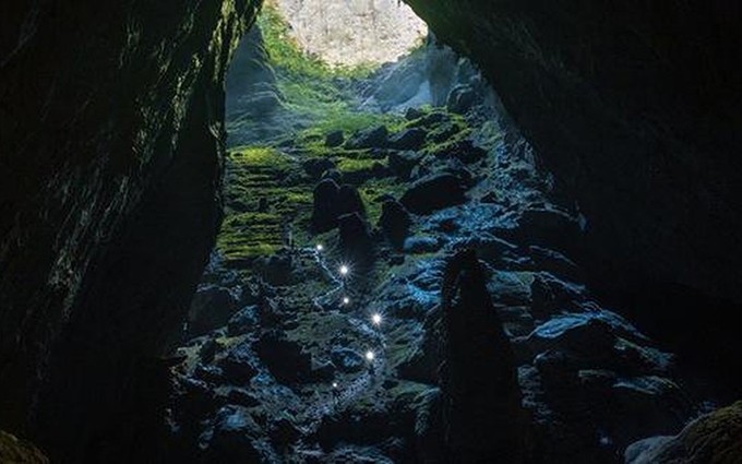Un rincón en la cueva de Son Doong. (Fotografía: toquoc.vn/Hoang Trung)